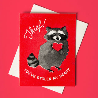 Raccoon - Risograf Kort