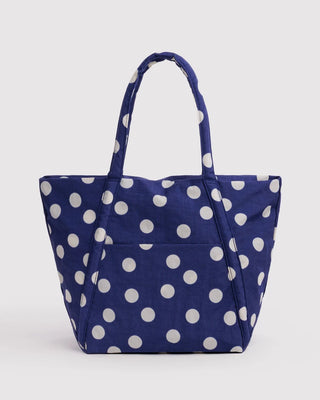 BAGGU Cloud Bag - Navy and Cream Polka Dot