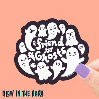 Friend to Ghosts (glow in the dark) - Klistremerke