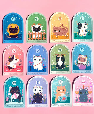 Zodiac Kitty Stjernetegn-klistremerker