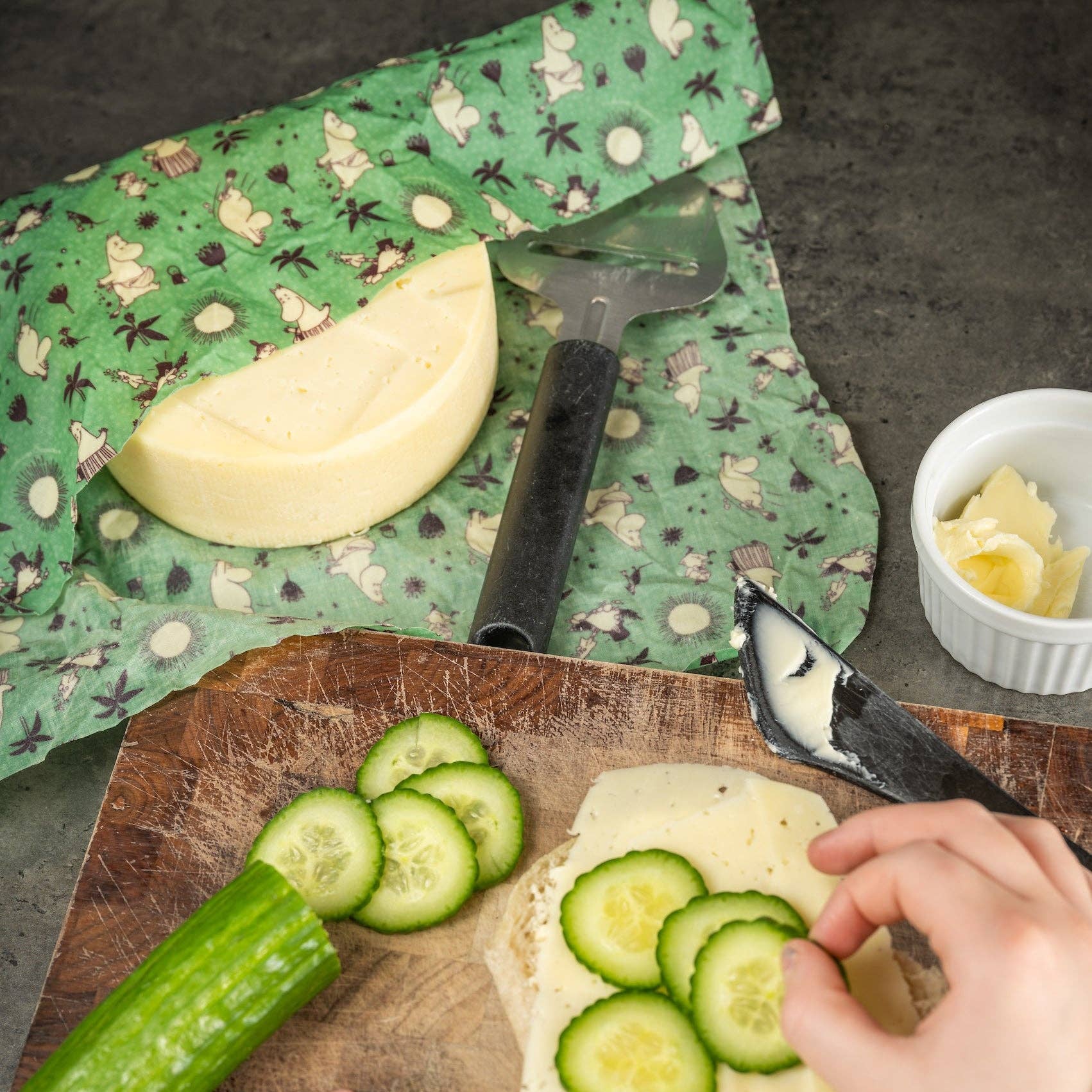 Mummitrollet - Beeswax Wrap "Tending the Earth" - Sett med 3 stk