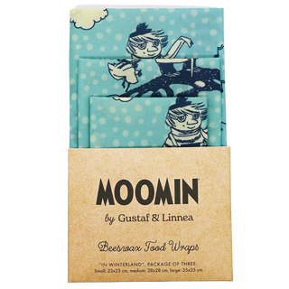Mummitrollet - Beeswax Wrap "In Winterland" - Sett med 3 stk
