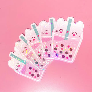 Bubble Tea Pink Klistremerke