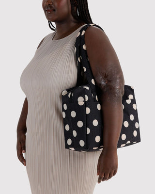 BAGGU Everyday Cloud Bag -  Black and Cream Polka Dot