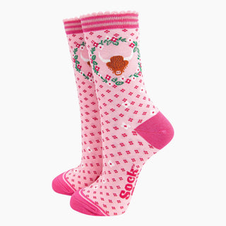 Bambussokker Ku Rosa Krans Str. 36-40