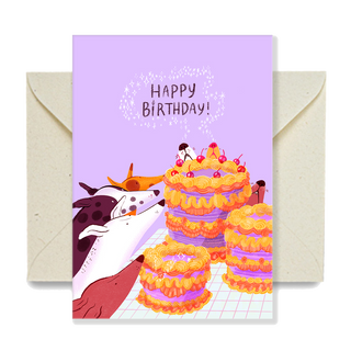 Snoot Cake - Bursdagskort