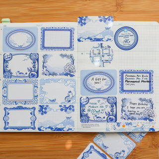 Rull med 100 Etiketter - Chinese Porcelain