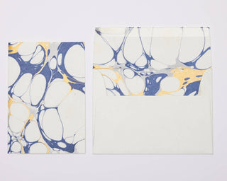 Marmorert Kort - Bubbles Blue
