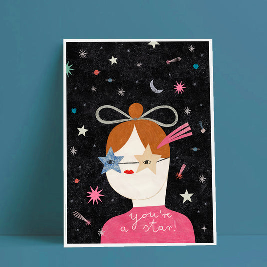 STAR GIRL Giclee Print A4