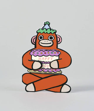 Ape med minikort - Bursdagskort