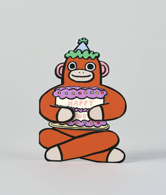 Ape med minikort - Bursdagskort