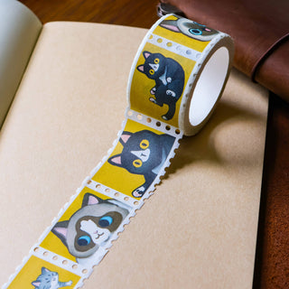 Washi Tape - Frimerke-type - Candid Cats