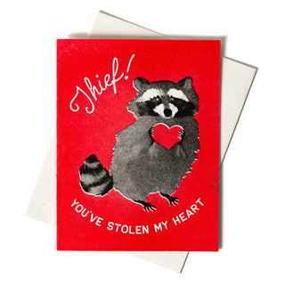Raccoon - Risograf Kort