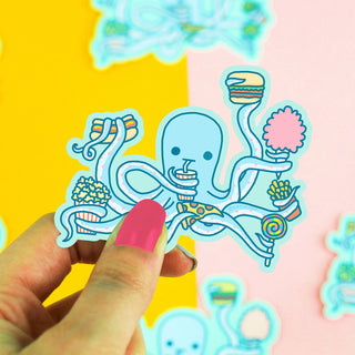 Hungry Octopus - Klistremerke