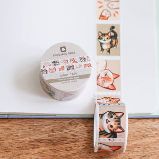 Washi Tape - Frimerke-type - Tabby Cats