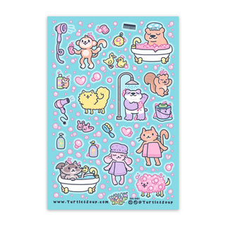 Bath Time Animals - Klistremerker