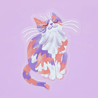 Calico Cat - Transparent Klistremerke