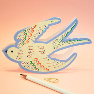 Fugleformet Kort - Uten tekst