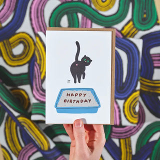 Birthday Cat Poop - Kort