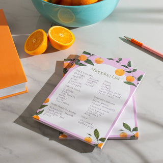 Orangerie A5 Shopping List - Notatblokk