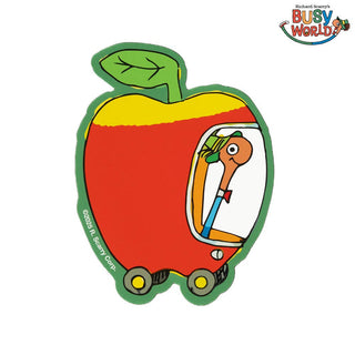 Busy Town - Apple Car Klistremerke