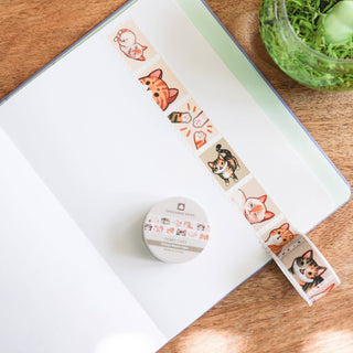 Washi Tape - Frimerke-type - Tabby Cats