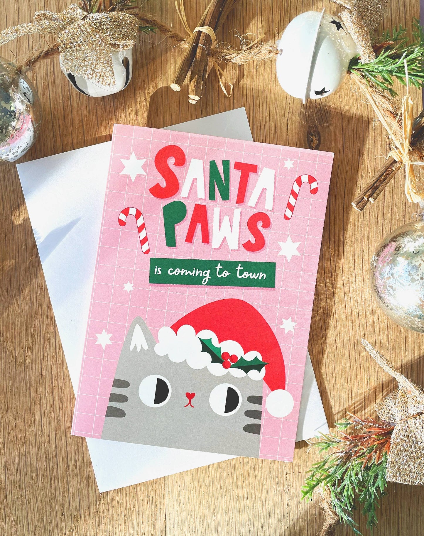 Cute Cat Christmas Cards 3pk