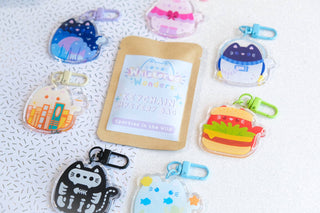 Kawaii Cat Keychain Mystery Bag - Blue Series - Whiskered Wonders Collection