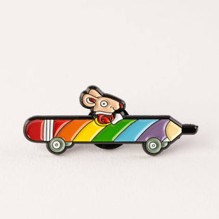 Busy Town - Rainbow Pencilcar Enamel Pin
