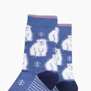 Bambussokker FLUFFY Isbjørner Str. 36-40