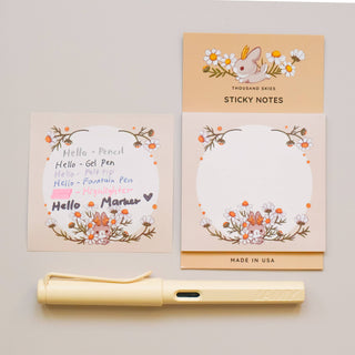 Sticky Notes - Jackalope's Garden (Cream)