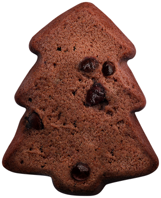 Sjokoladekjeks formet som Grantrær