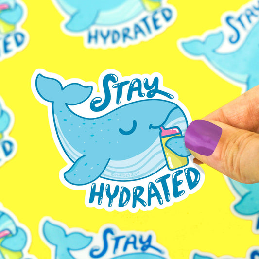 Stay Hydrated Whale - Klistremerke