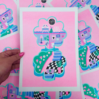 90's Toys A4 Risograph Print