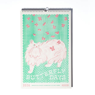 2026 Risografi Premium Kalender – Butterfly Days (Bromstad Printing Co.)