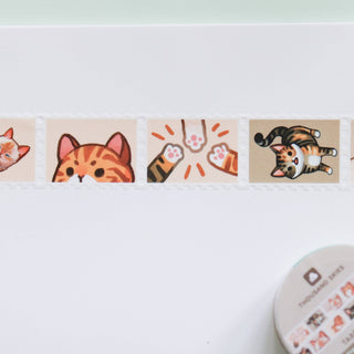 Washi Tape - Frimerke-type - Tabby Cats