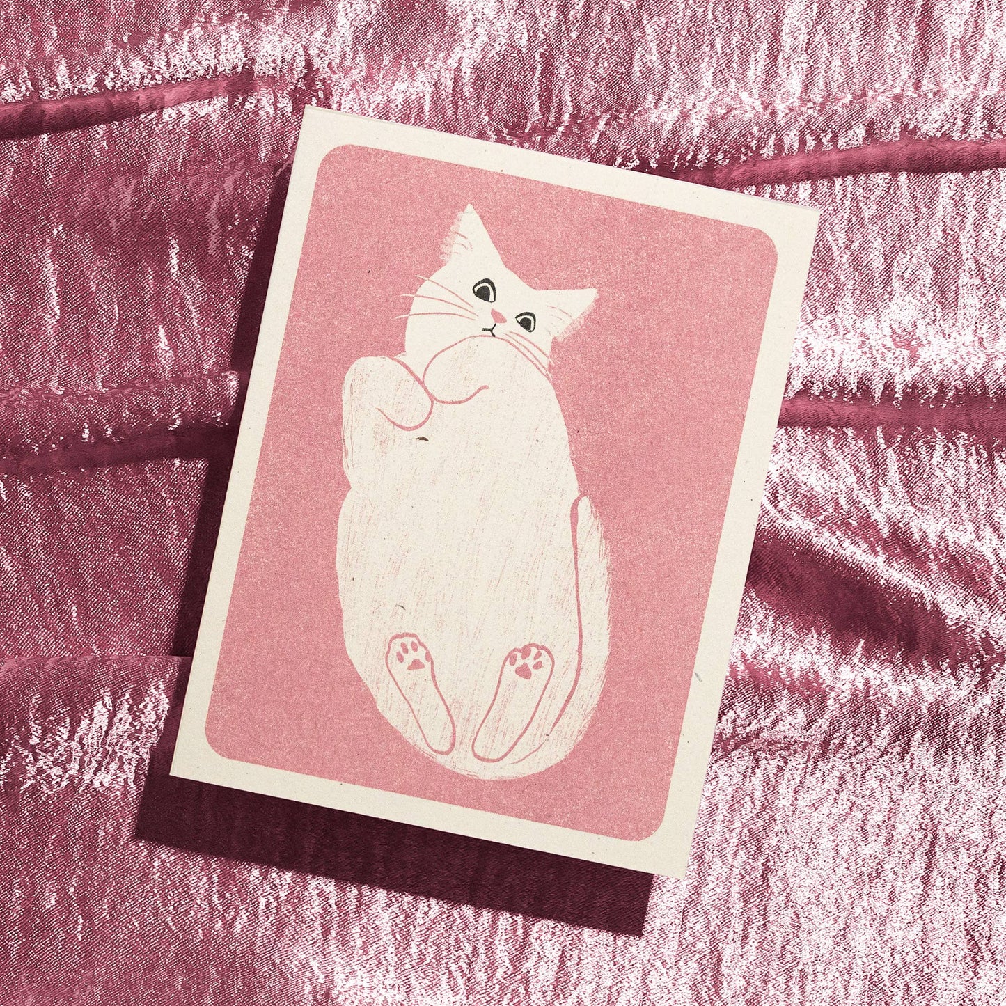 Cat on Glass - Risograf Kort