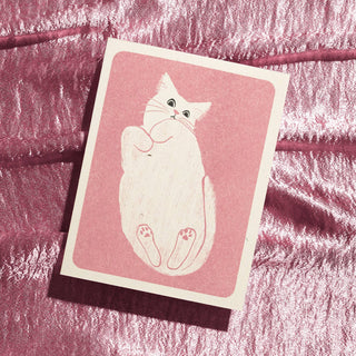 Cat on Glass - Risograf Kort
