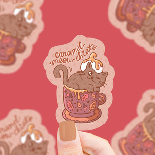 Caramel Meow-Chiato - Klistremerke
