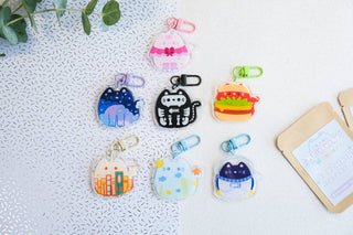 Kawaii Cat Keychain Mystery Bag - Blue Series - Whiskered Wonders Collection