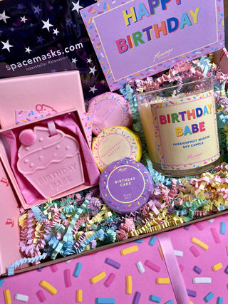 Flamingo Candles Birthday Gift Box