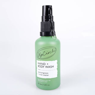 UpCircle Hand + Body Wash – Såpe for hender og kropp med kiwivann (reisestørrelse 50ml)
