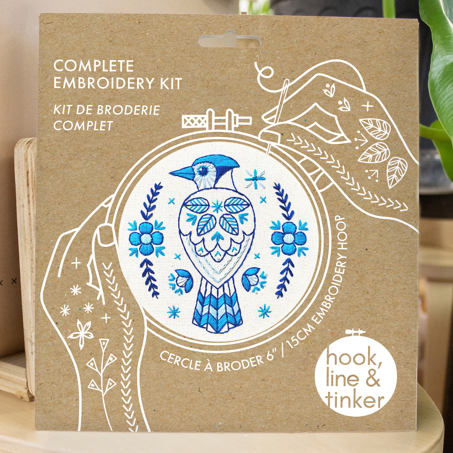 Folk Blue Jay - Broderi Kit