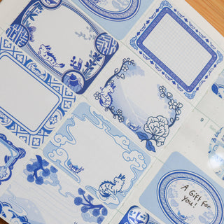 Rull med 100 Etiketter - Chinese Porcelain