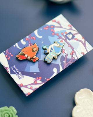 Snowy Birds - Pins Sett