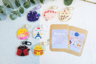 Kawaii Cat Keychain Mystery Bag - Purple Series - Whiskered Wonders Collection