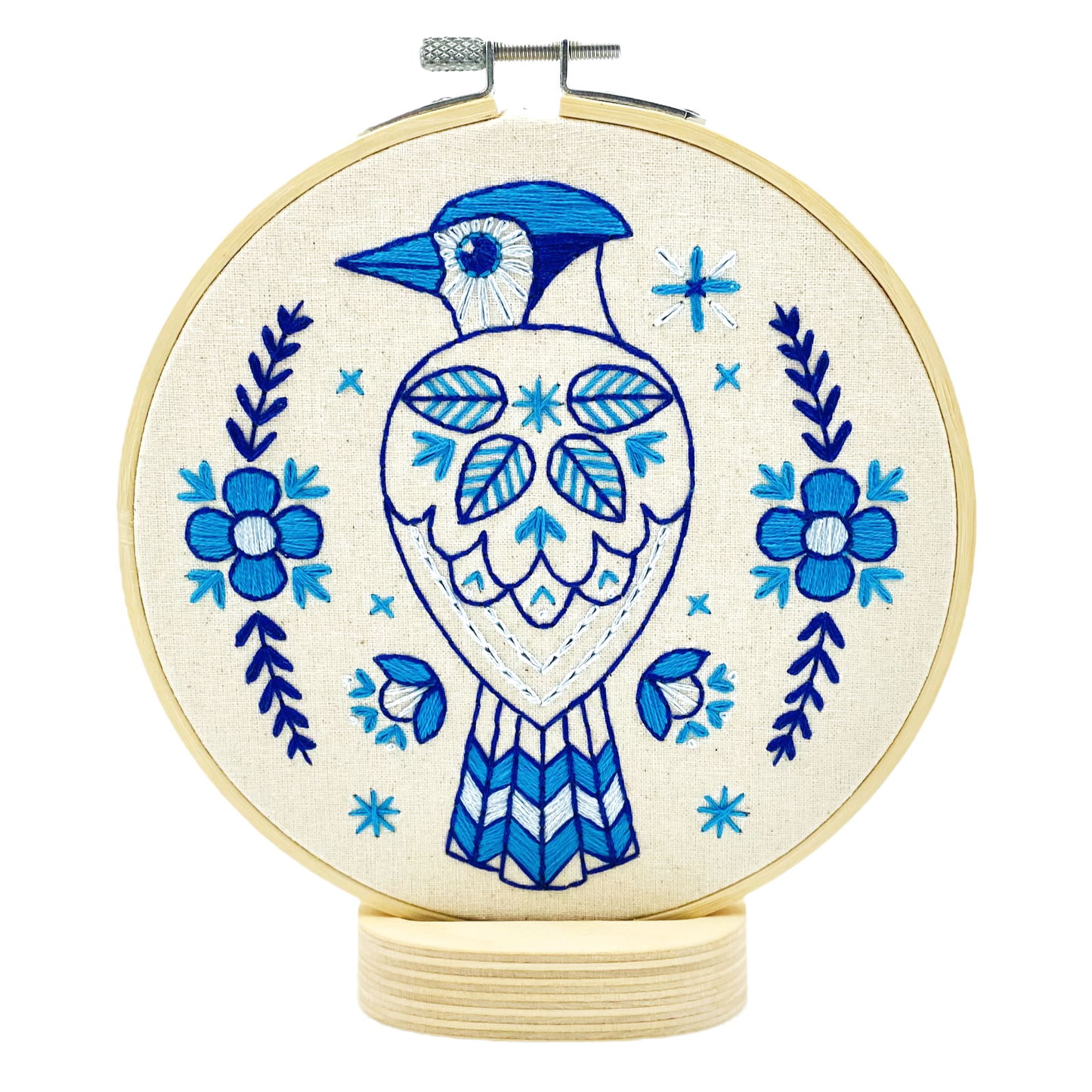 Folk Blue Jay - Broderi Kit