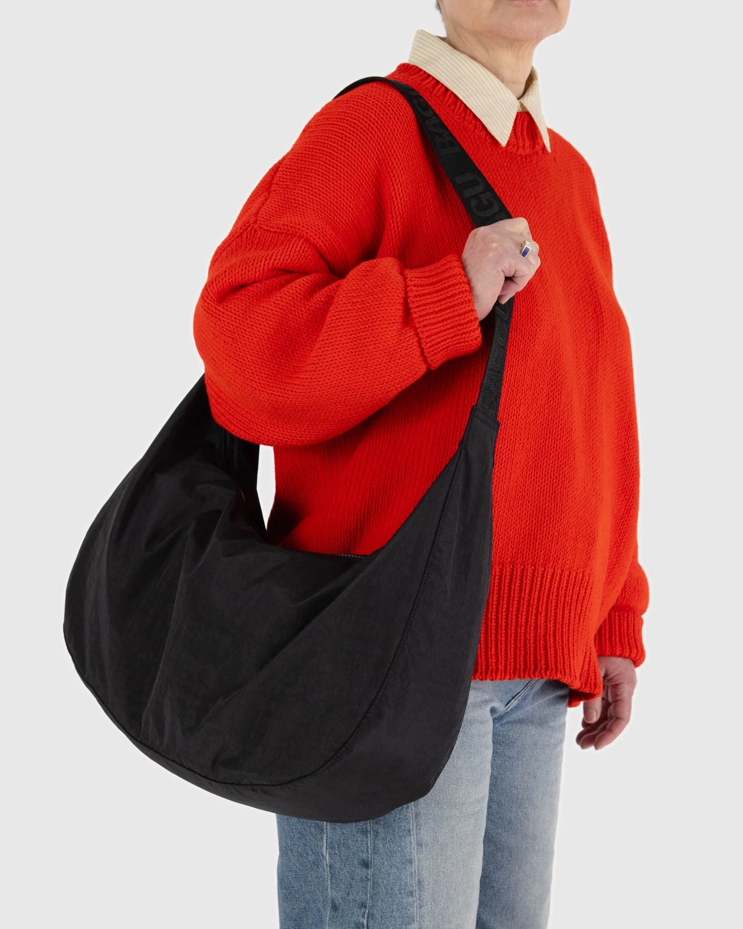 BAGGU Large Crescent Bag - Black (ny lengre stropp)