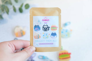 Kawaii Cat Keychain Mystery Bag - Blue Series - Whiskered Wonders Collection