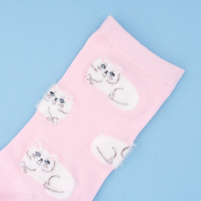 Persian White Cat Socks